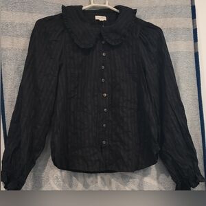 Black Button-Up Blouse